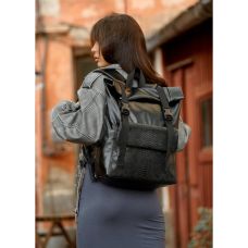 Рюкзак ролл Sambag жіночий RollTop Milton Flap принт крокодила