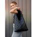 Жіноча сумка Sambag HOBO M чорна принтована