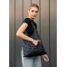 Жіноча сумка Sambag HOBO M чорна принтована
