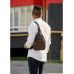 Чоловіча шкіряна сумка через плече слінг Sambag Brooklyn 0SH коричнева