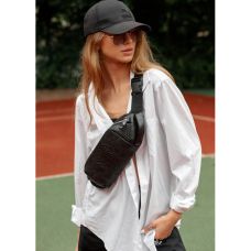 Сумка жіноча через плече бананка Sambag Holster MSH чорна 
