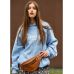 Сумка на пояс бананка Sambag Soho BSS Натуральна руда шкіра 