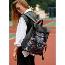 Жіночий рюкзак Sambag RollTop Zard з принтом "ABSTRACT"