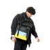 Рюкзак чоловічий ролл Sambag RollTop LTH чорний з прапором України