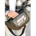 Велика чорна чоловіча поясна сумка бананка Sambag NEVER GIVE UP