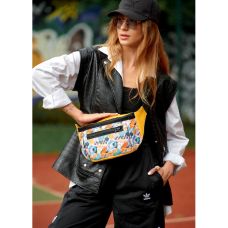 Велика тканева сумка  з екошкірою на пояс бананка Sambag Tirso Max жовта