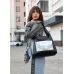 Жіноча сумка Sambag HOBO Bliss  чорна принт "Palm"