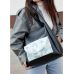 Жіноча сумка Sambag HOBO Bliss  чорна принт "Palm"