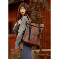 Рюкзак ролл Sambag жіночий RollTop Milton шоколадний
