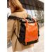 Жіночий рюкзак Sambag RollTop Hacking чорно-оранжевий