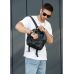 Чоловіча сумка бананка через плече Sambag Tirso Zard чорна
