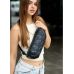 Сумка через плече бананка Sambag Holster MSH чорний принт тканева
