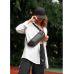 Жіноча сумка через плече бананка Sambag Holster MSH графіттова з перфорацією