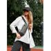Жіноча сумка через плече бананка Sambag Holster MSH графіттова з перфорацією