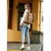 Жіночий рюкзак ролл Sambag  RollTop LSH Коричневий тканевий