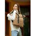 Жіночий рюкзак ролл Sambag  RollTop LSH Коричневий тканевий