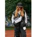 Велика тканева сумка  з екошкірою на пояс бананка Sambag Tirso Max біла