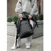 Жіночий рюкзак Sambag RollTop Hacking чорний принт "Girl"