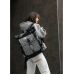 Жіночий рюкзак Sambag RollTop Hacking чорний принт "Girl"