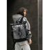 Жіночий рюкзак Sambag RollTop Hacking чорний принт "Girl"