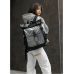 Жіночий рюкзак Sambag RollTop Hacking чорний принт "Girl"