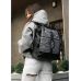 Жіночий рюкзак Sambag RollTop Hacking чорний принт "Girl"