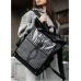 Жіночий рюкзак Sambag RollTop Hacking чорний принт "Girl"
