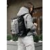 Жіночий рюкзак Sambag RollTop Hacking чорний принт "Girl"