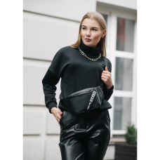 Сумка на пояс бананка Sambag Tirso MSH чорна зі стрічкою