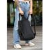 Рюкзак ролл Sambag жіночий RollTop Milton чорний з клапаном