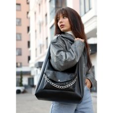 Жіноча сумка Sambag HOBO Bliss  чорна крокодил