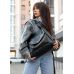 Жіноча сумка Sambag HOBO Bliss  чорна крокодил