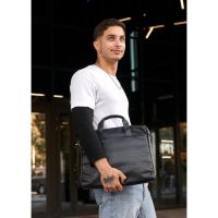 Сумка для ноутбука Sambag чорна з перфорацією