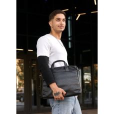 Сумка для ноутбука Sambag чорна з перфорацією
