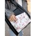 Жіноча сумка Sambag HOBO Bliss  чорна принт "Flowers"